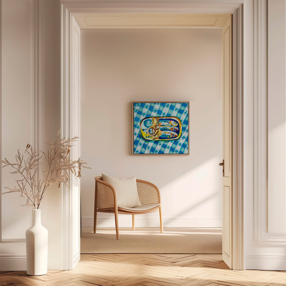 Køkkenkunst: sardindåse påternet stof – Canvas1