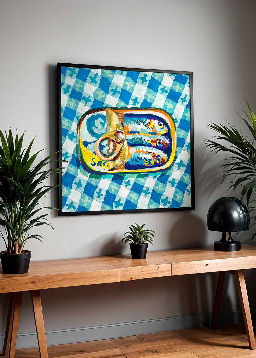 Køkkenkunst: sardindåse påternet stof – Product1