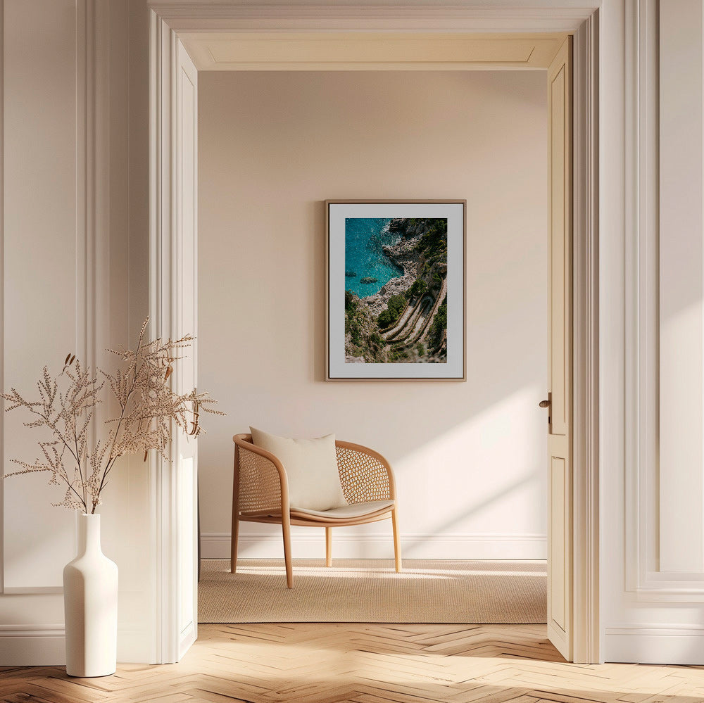 Kystlandskab med terrasserede klipper – Canvas1