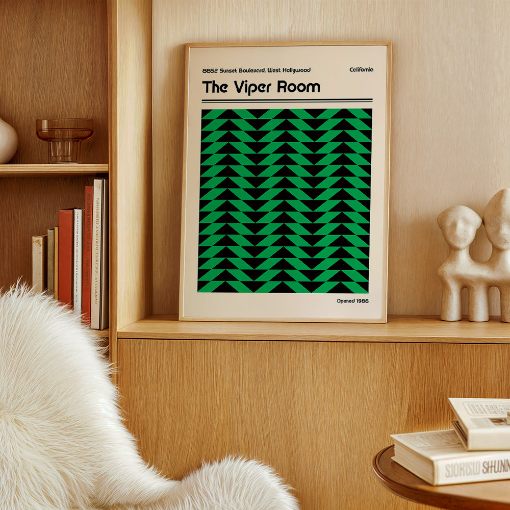Vintage plakat med grønt geometrisk mønster – Product2