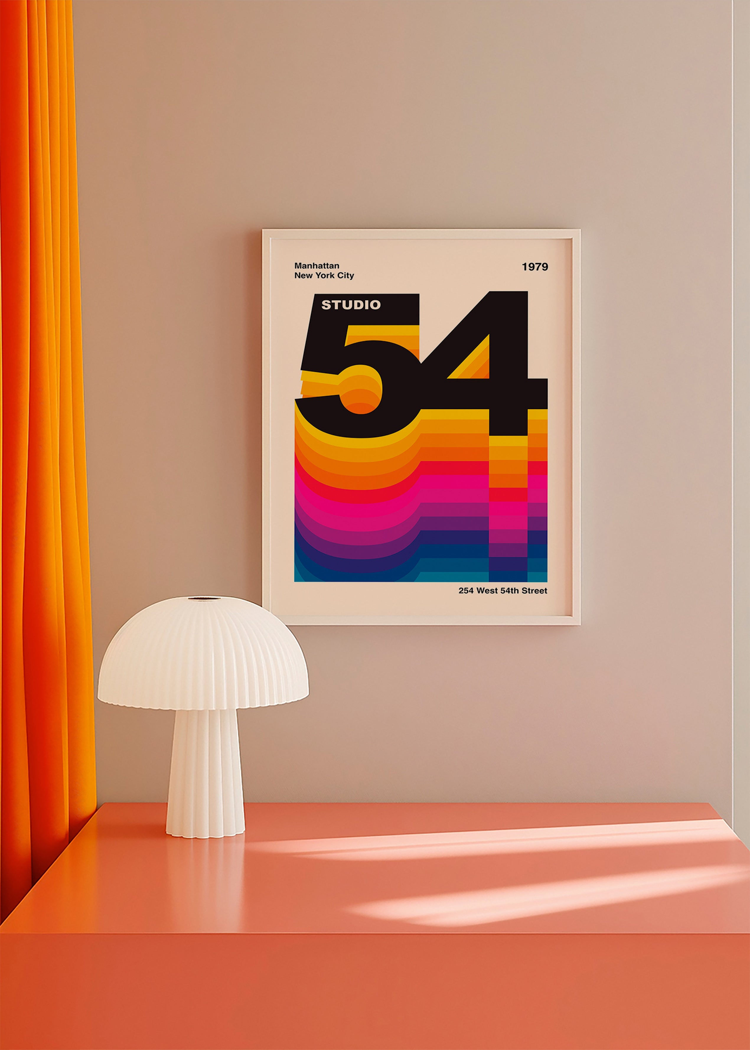 Vintage print Studio 54 med farvebølger – Product2