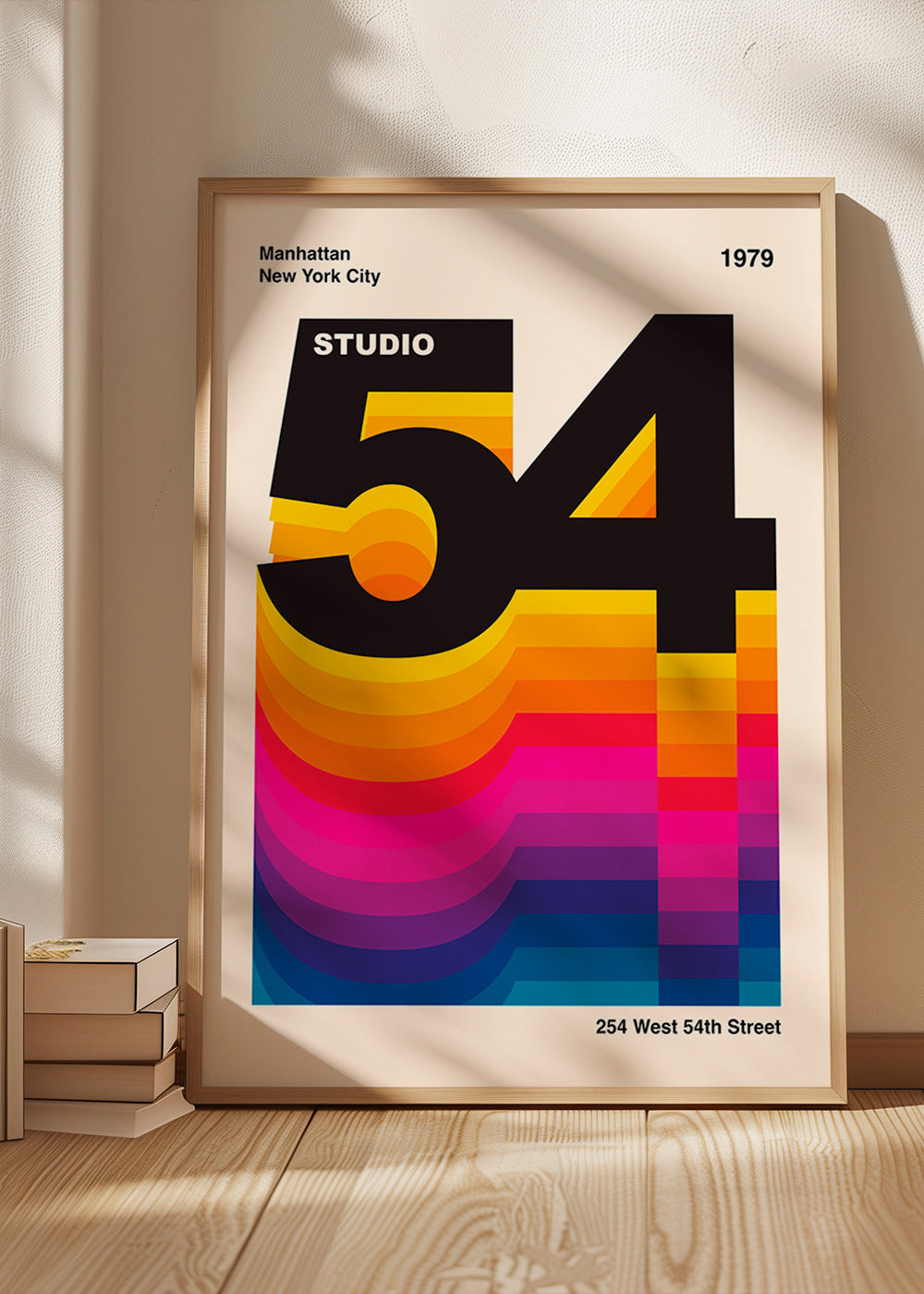 Vintage print Studio 54 med farvebølger – Product3