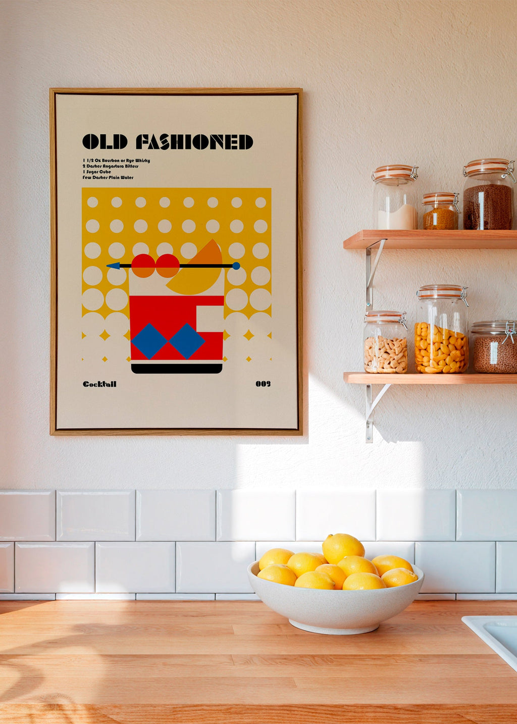Køkkenkunst Old Fashioned Bauhaus-plakat – Canvas1