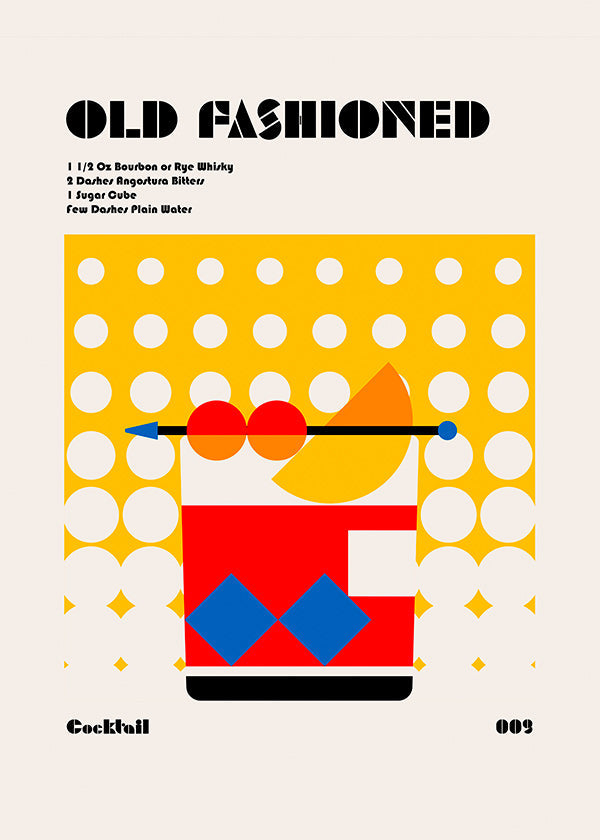 Køkkenkunst Old Fashioned Bauhaus-plakat