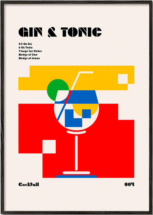 Køkkenkunst Gin Tonic Bauhaus – Black Frame