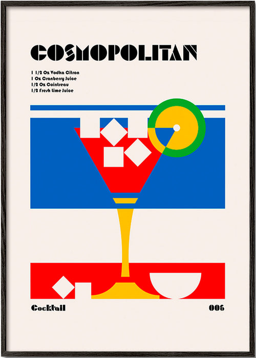 Køkkenkunst Cosmopolitan geometrisk – Black Frame