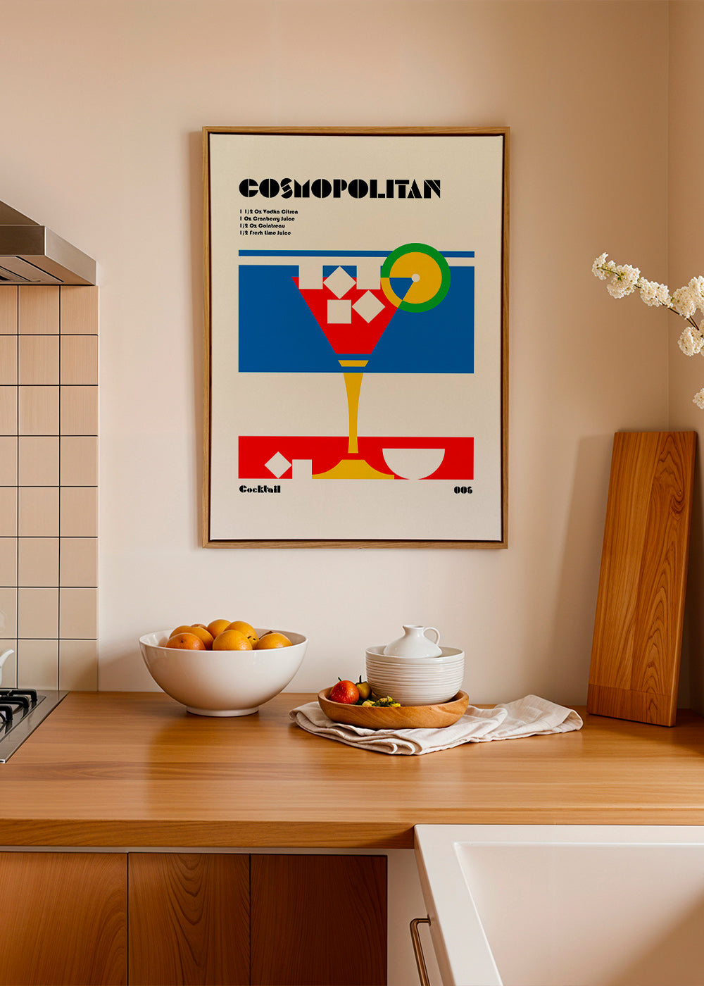 Køkkenkunst Cosmopolitan geometrisk – Canvas2
