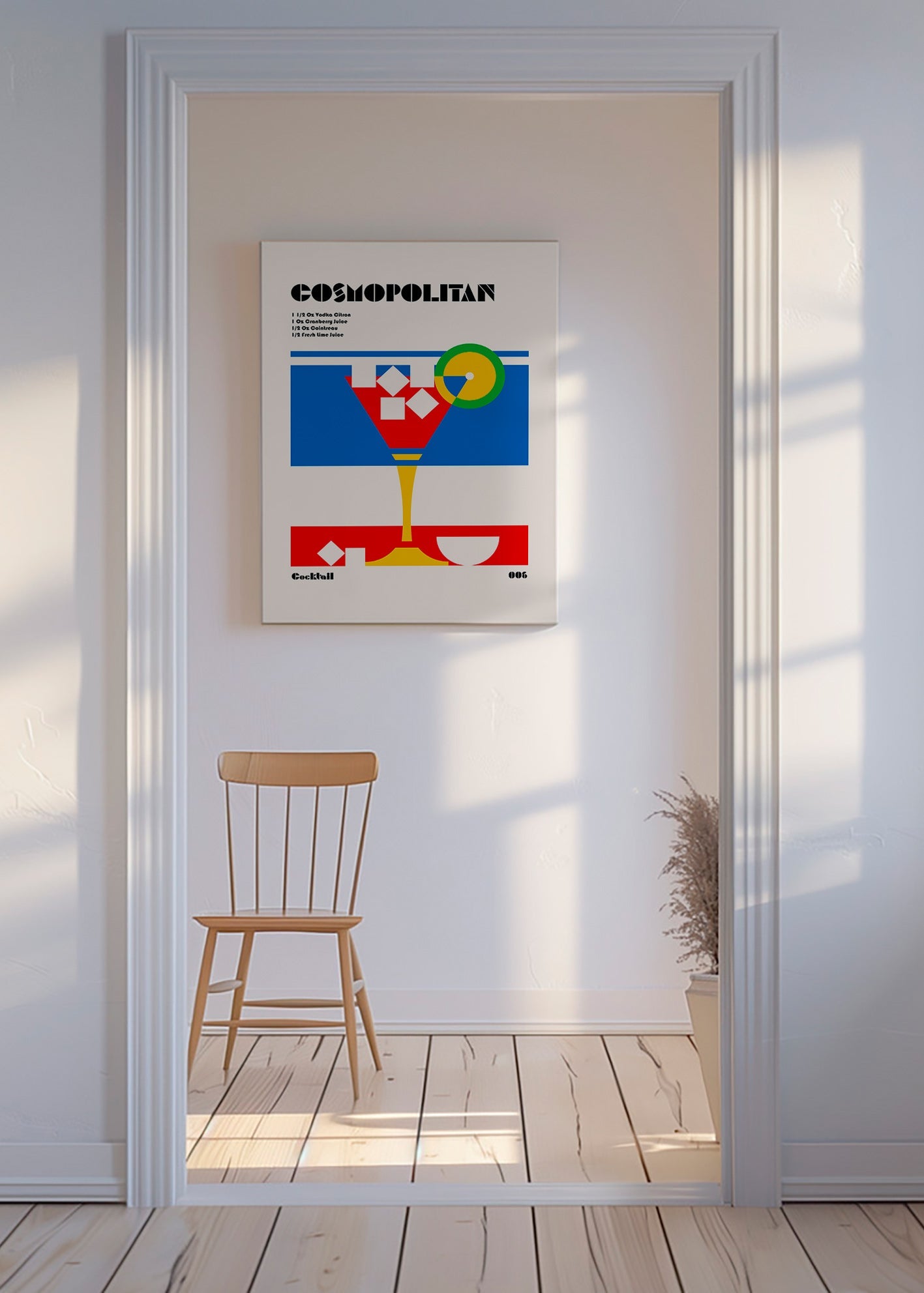 Køkkenkunst Cosmopolitan geometrisk – Canvas