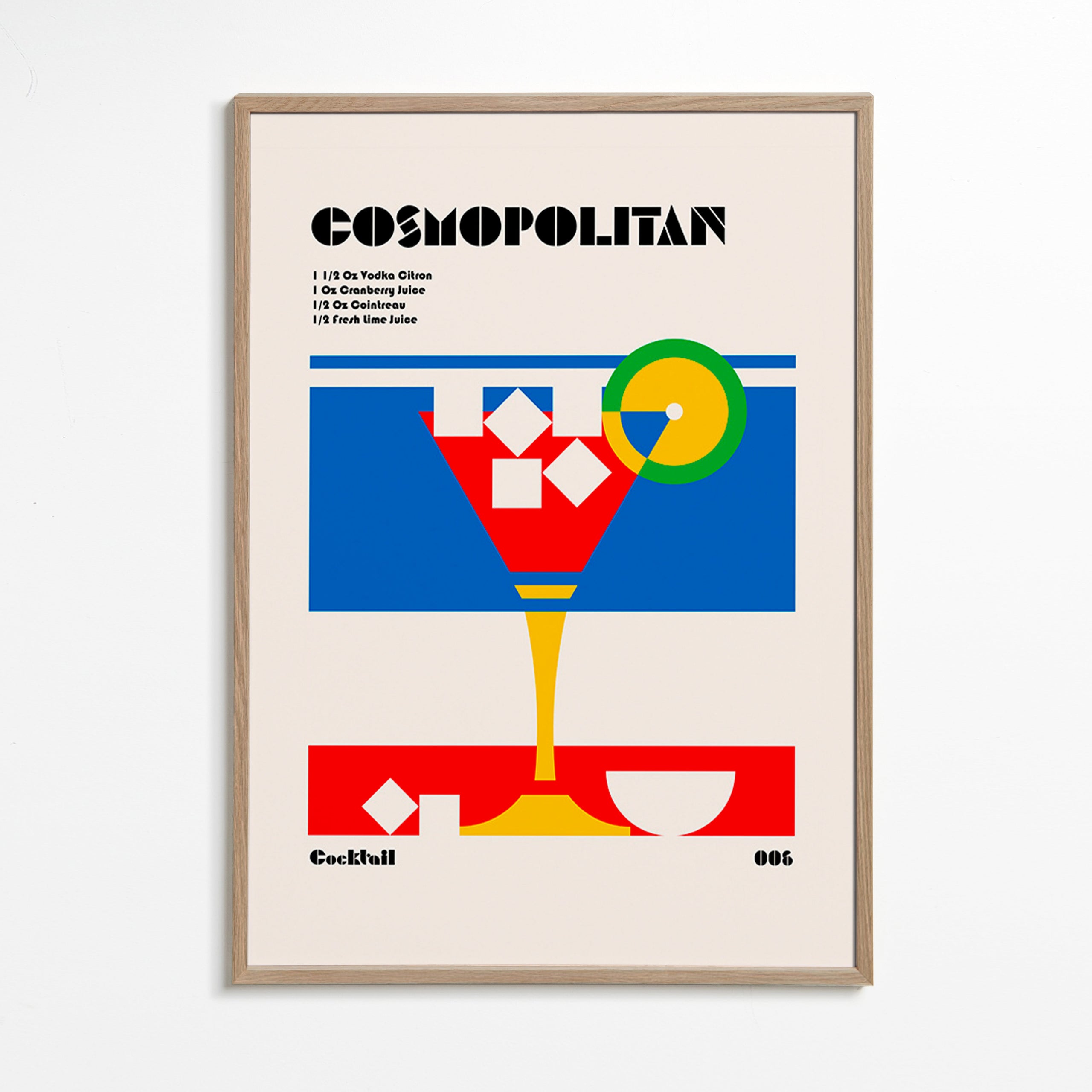 Køkkenkunst Cosmopolitan geometrisk – Oak Frame