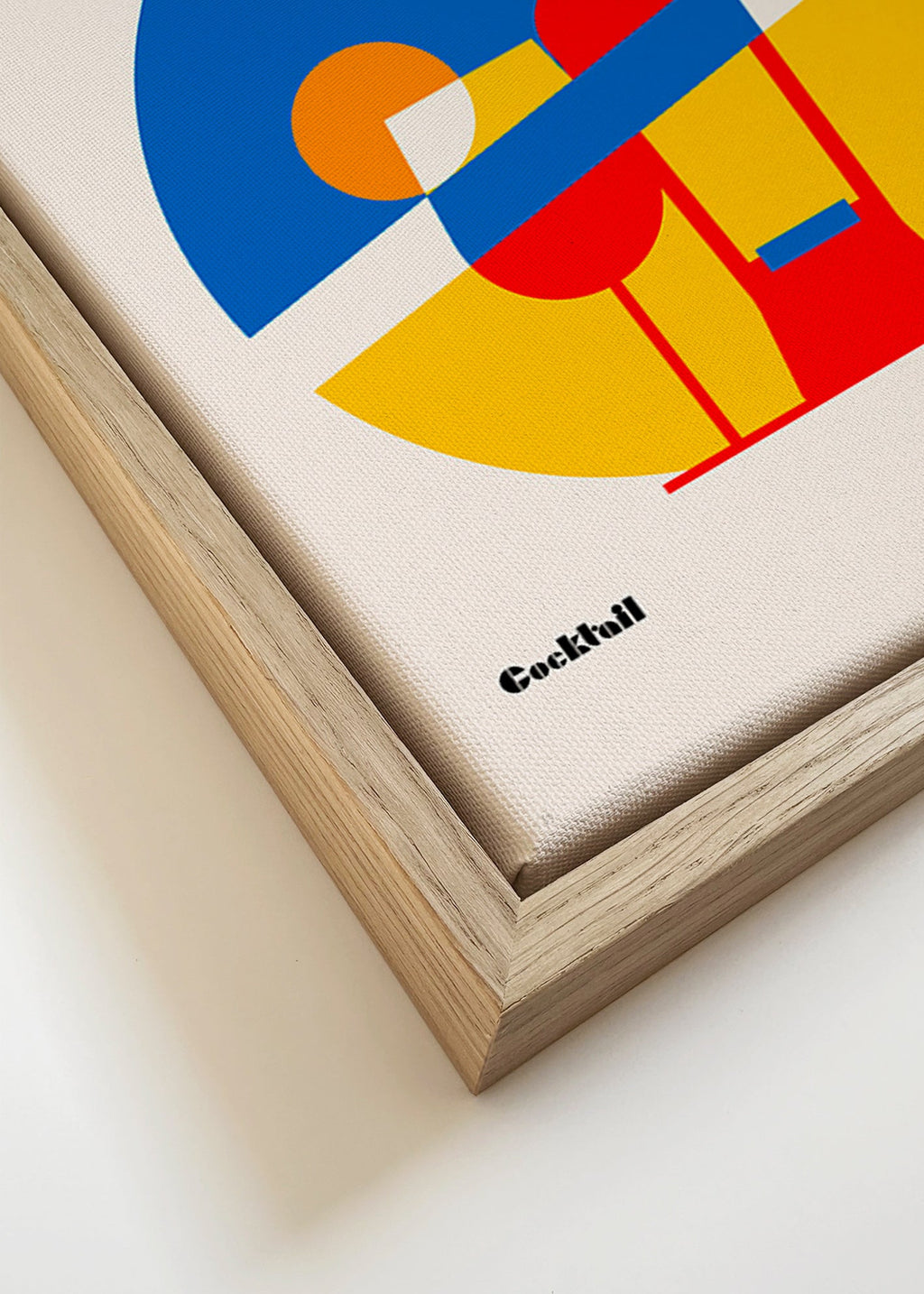 Køkkenkunst Aperol Spritz geometrisk – Canvas detail