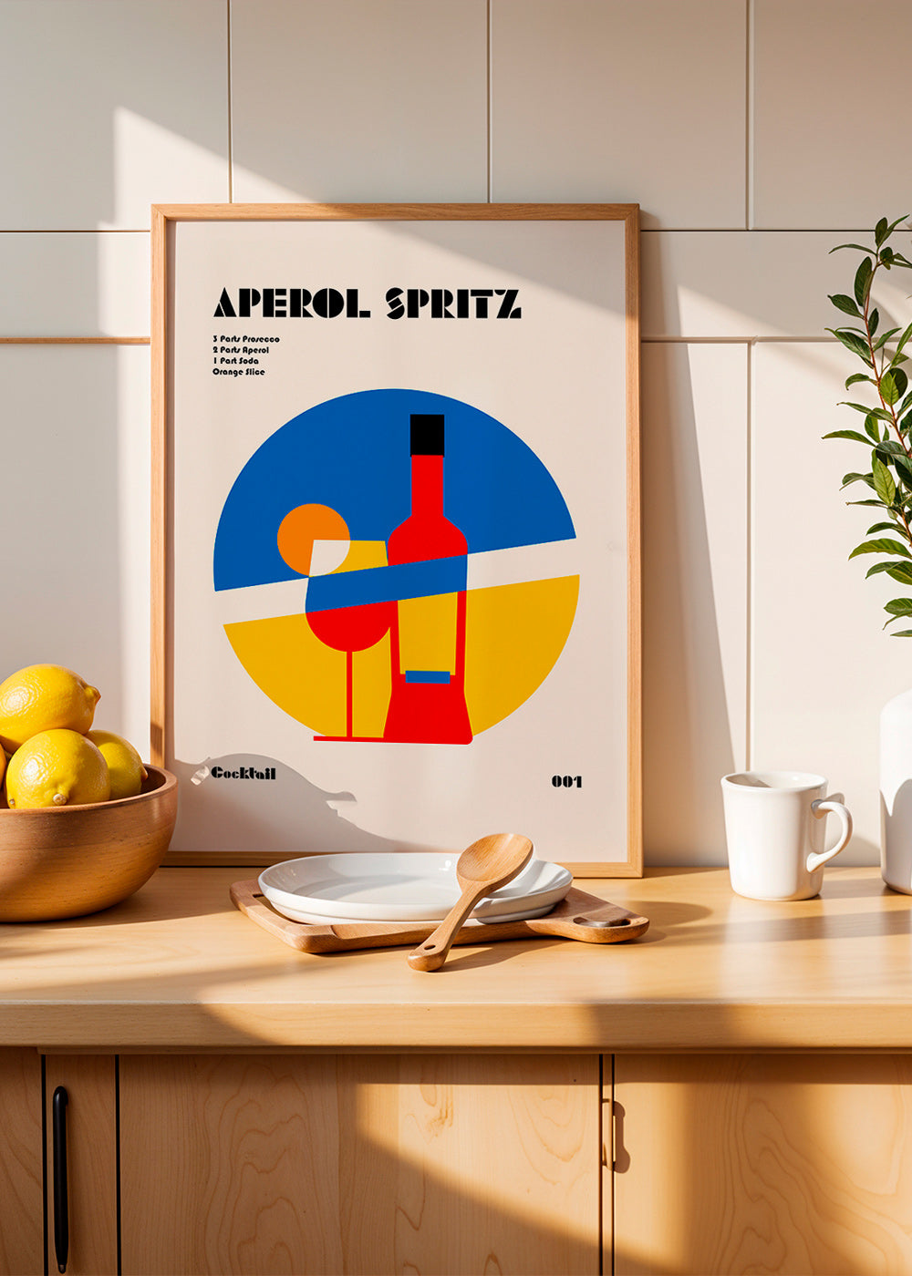 Køkkenkunst Aperol Spritz geometrisk – Product1
