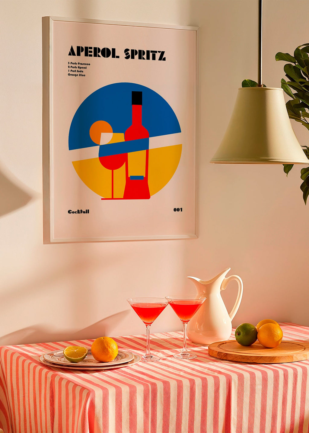 Køkkenkunst Aperol Spritz geometrisk – Product2