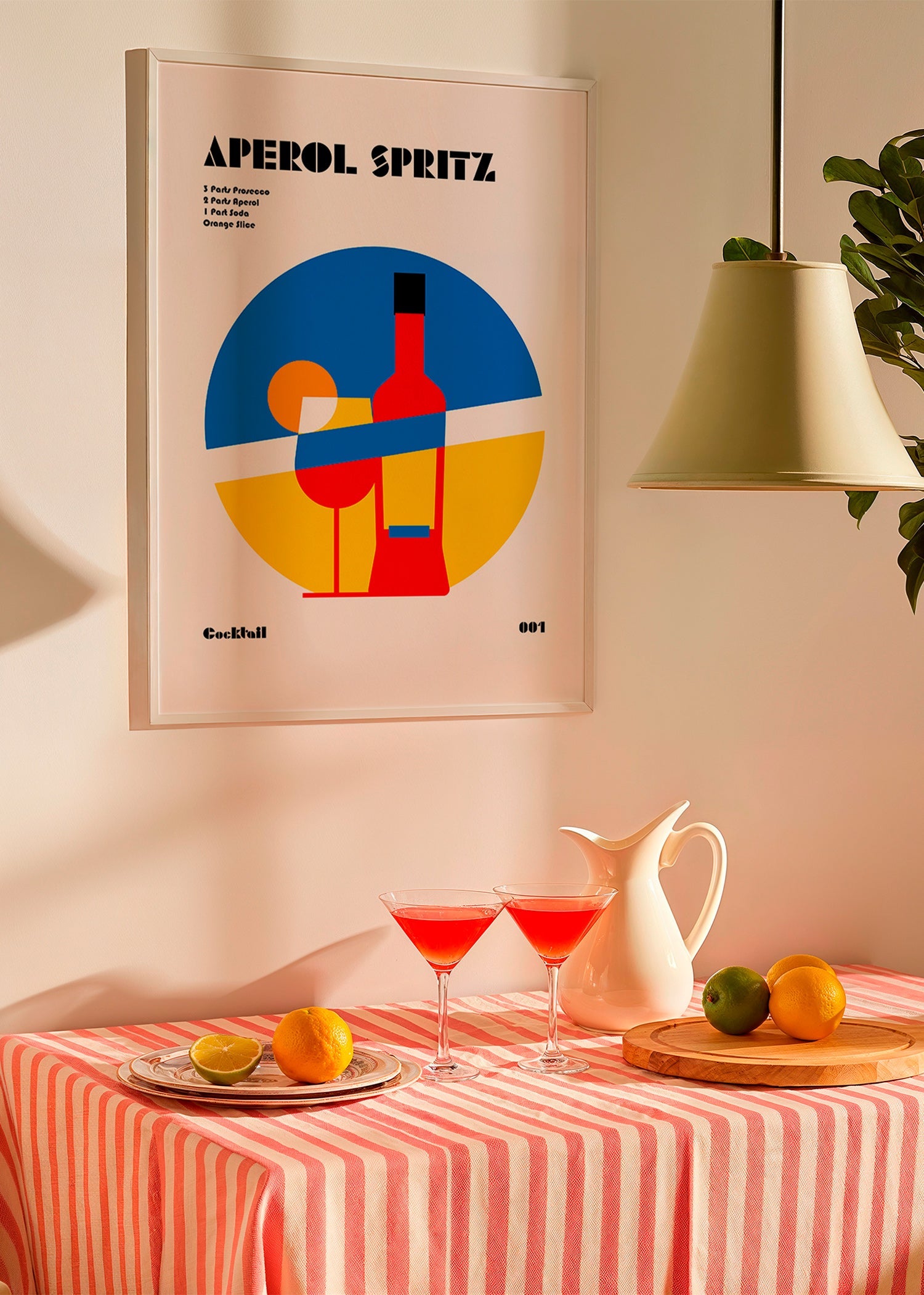 Køkkenkunst Aperol Spritz geometrisk – Product2