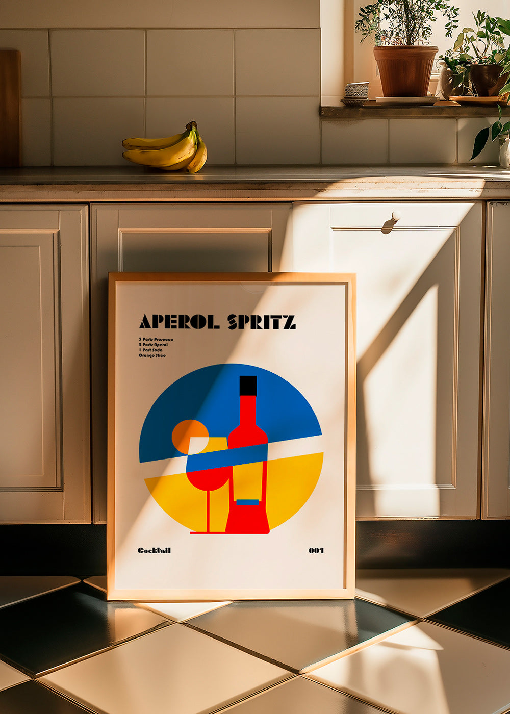 Køkkenkunst Aperol Spritz geometrisk – Product3