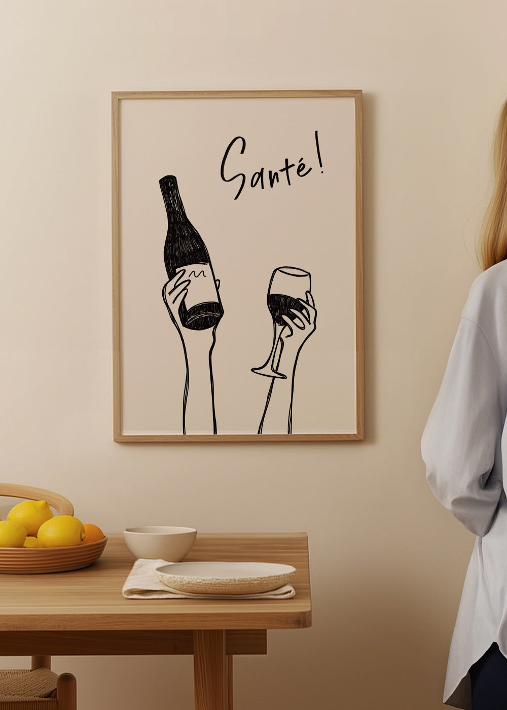 Køkkenkunst med vinflaske og glas – Product1
