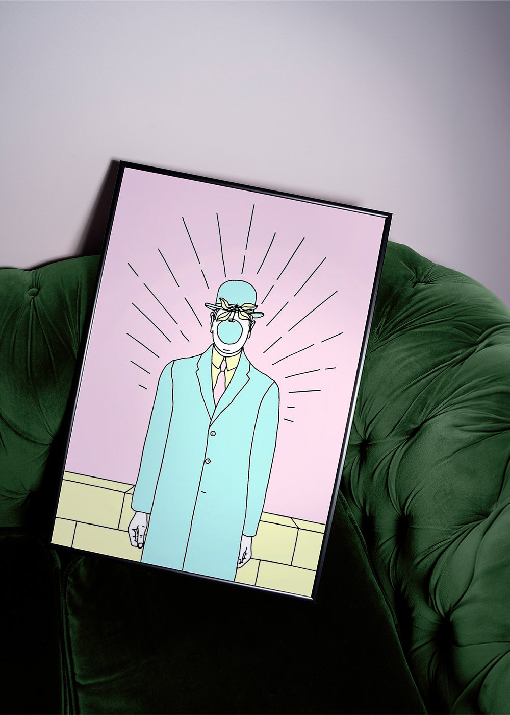 Surreal illustration af mand med æble – Product1