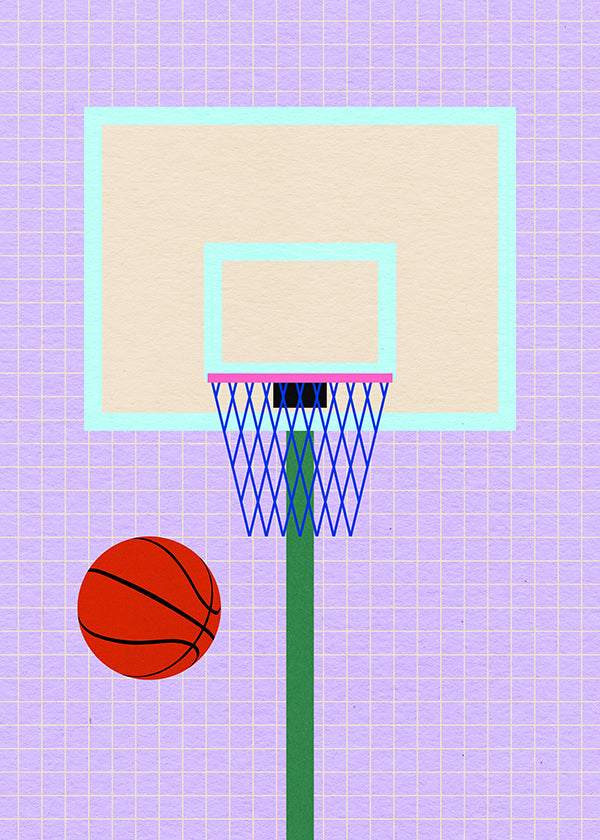 Sportkunst basketballkurv illustration