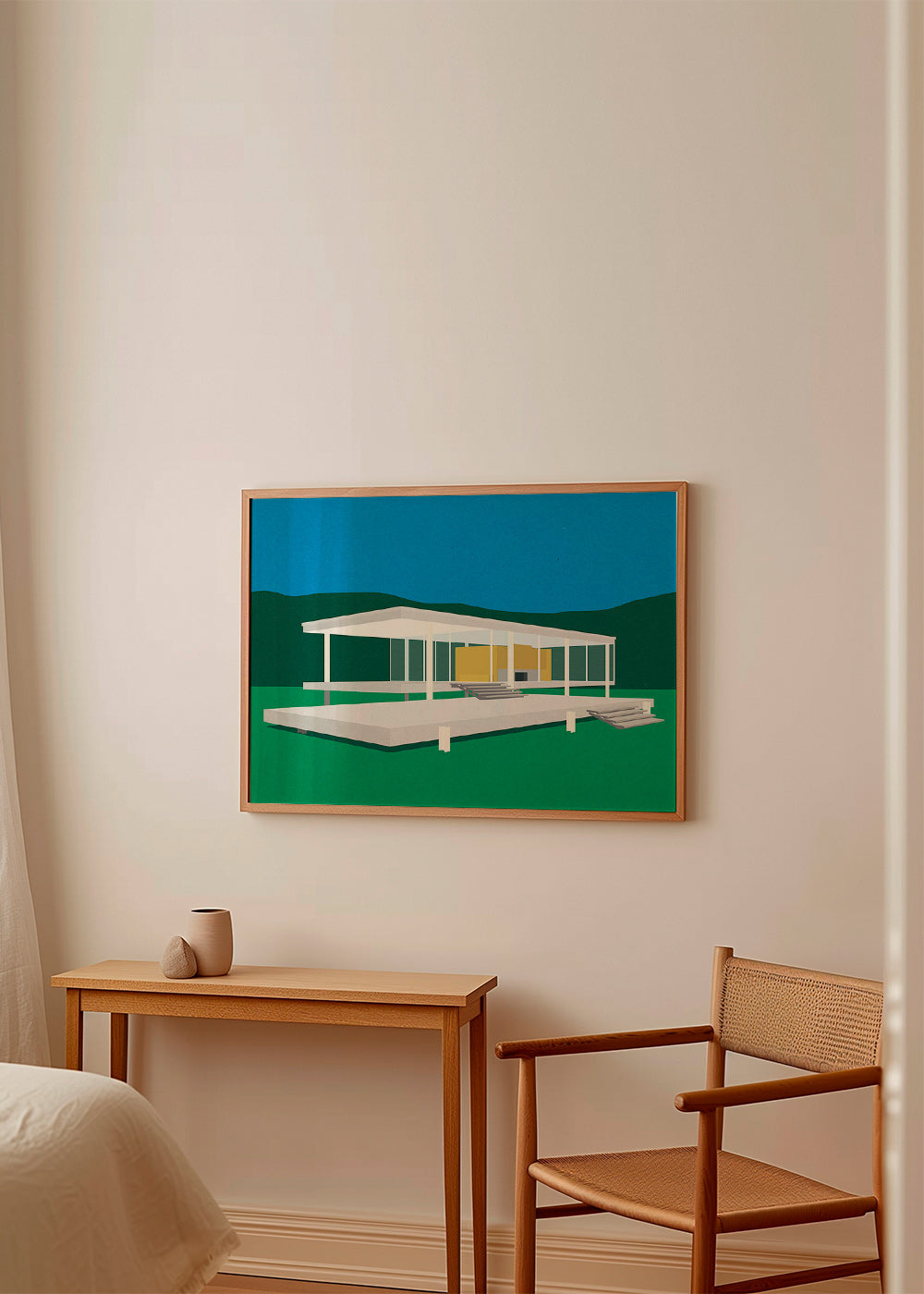 Arkitektonisk illustration af moderne minimalistisk hus – Product1