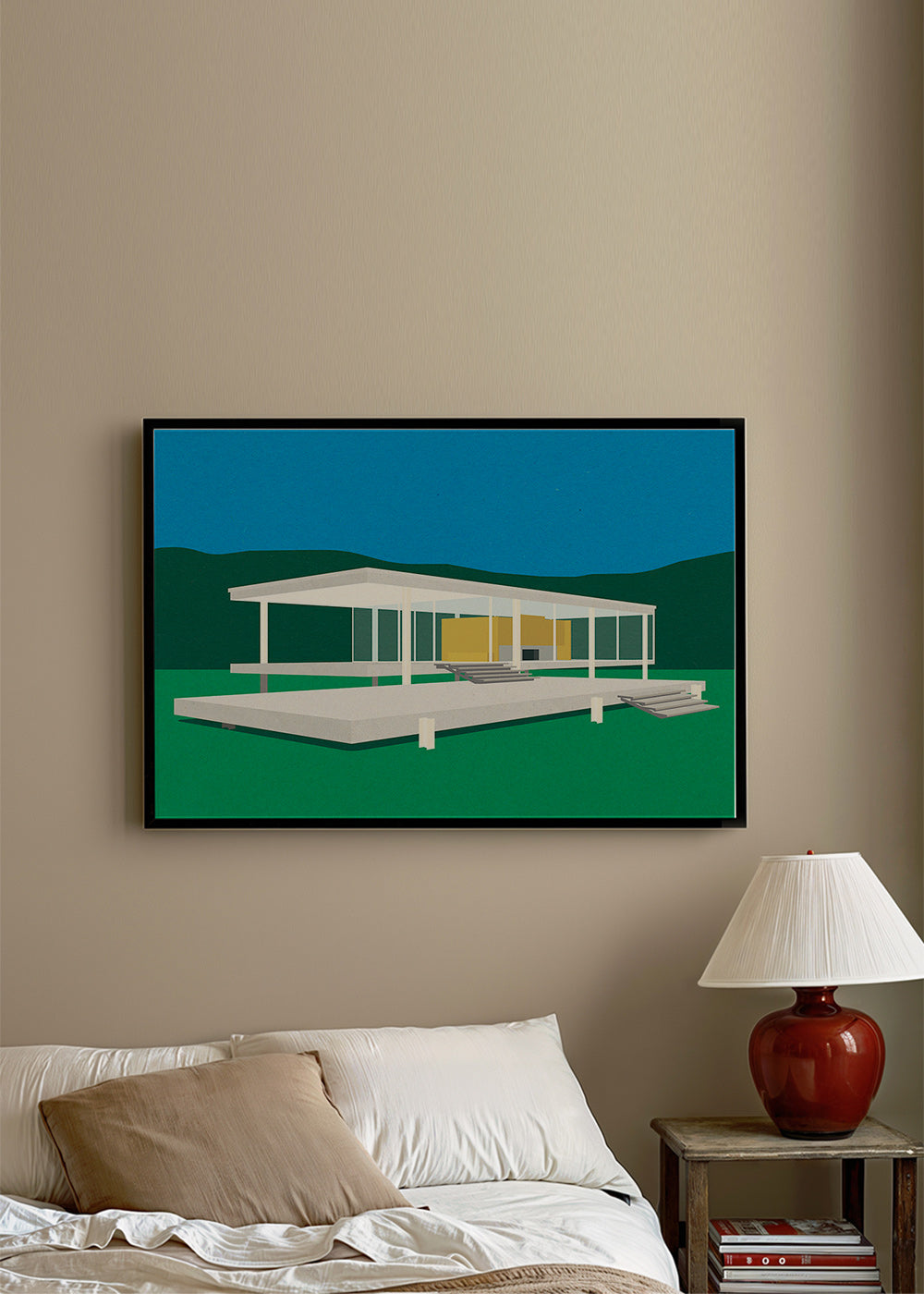 Arkitektonisk illustration af moderne minimalistisk hus – Product3