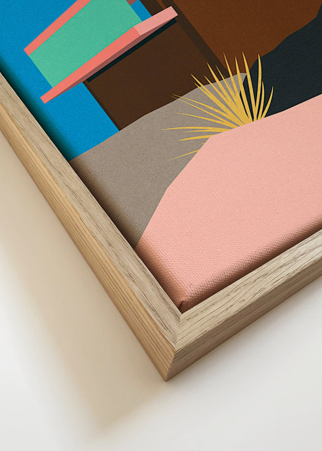 Illustration af ørkenhus – Canvas detail