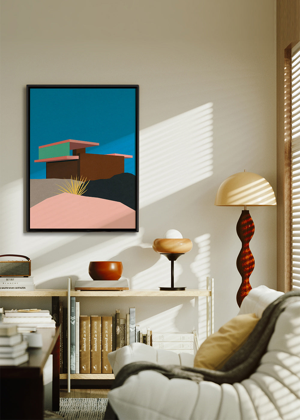Illustration af ørkenhus – Canvas1