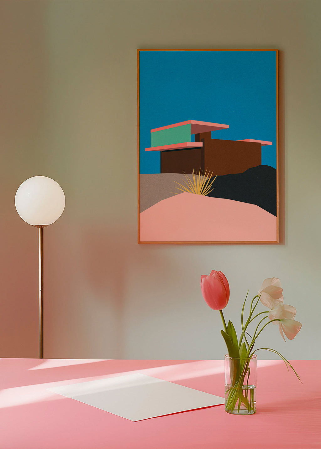 Illustration af ørkenhus – Product1