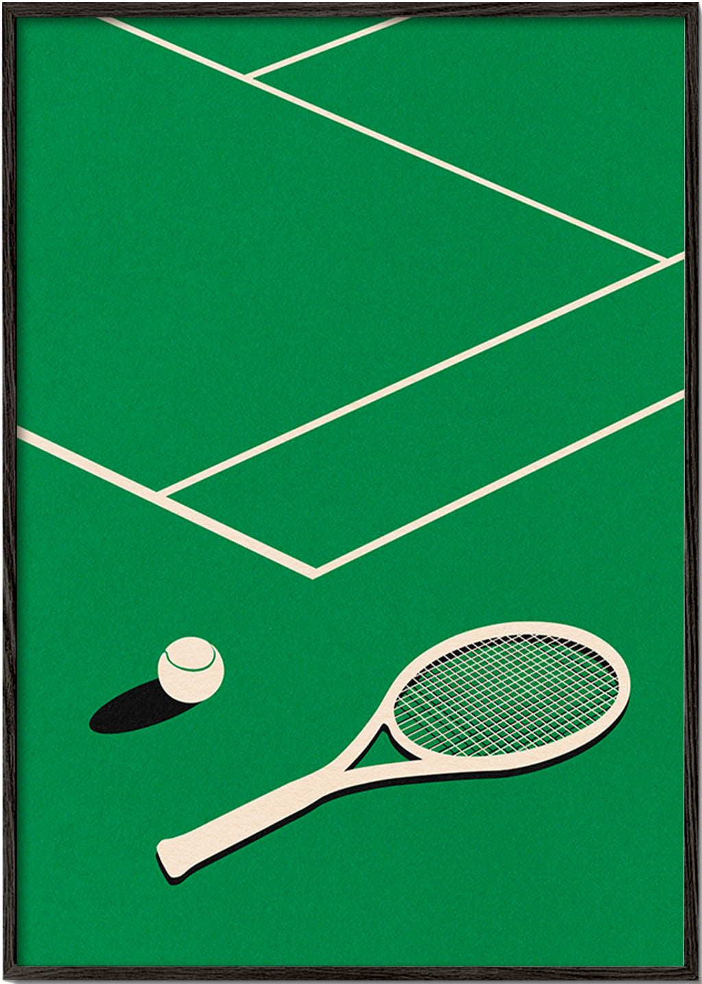 Sportskunst: ketcher og bold på bane – Black Frame