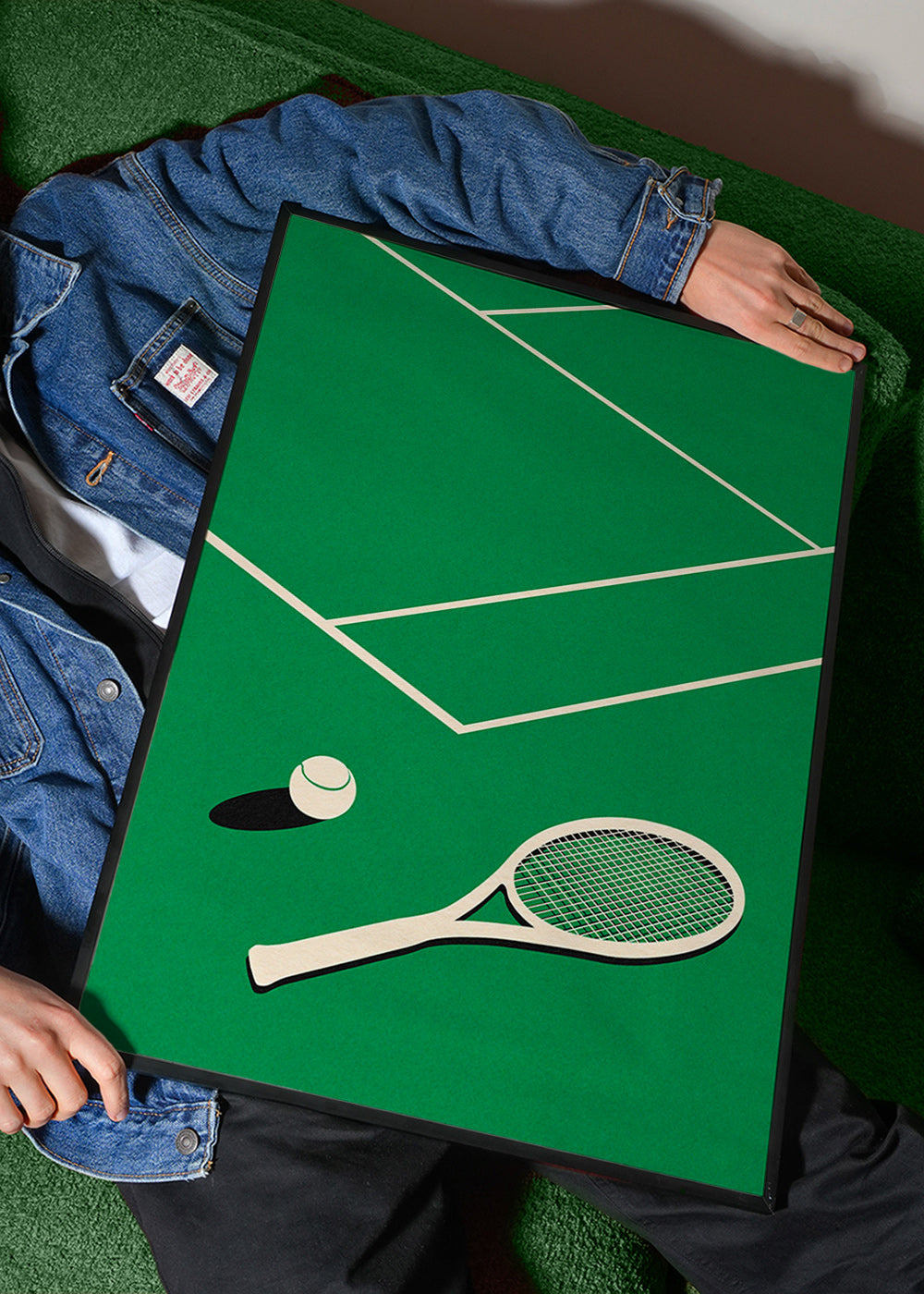 Sportskunst: ketcher og bold på bane – Product1