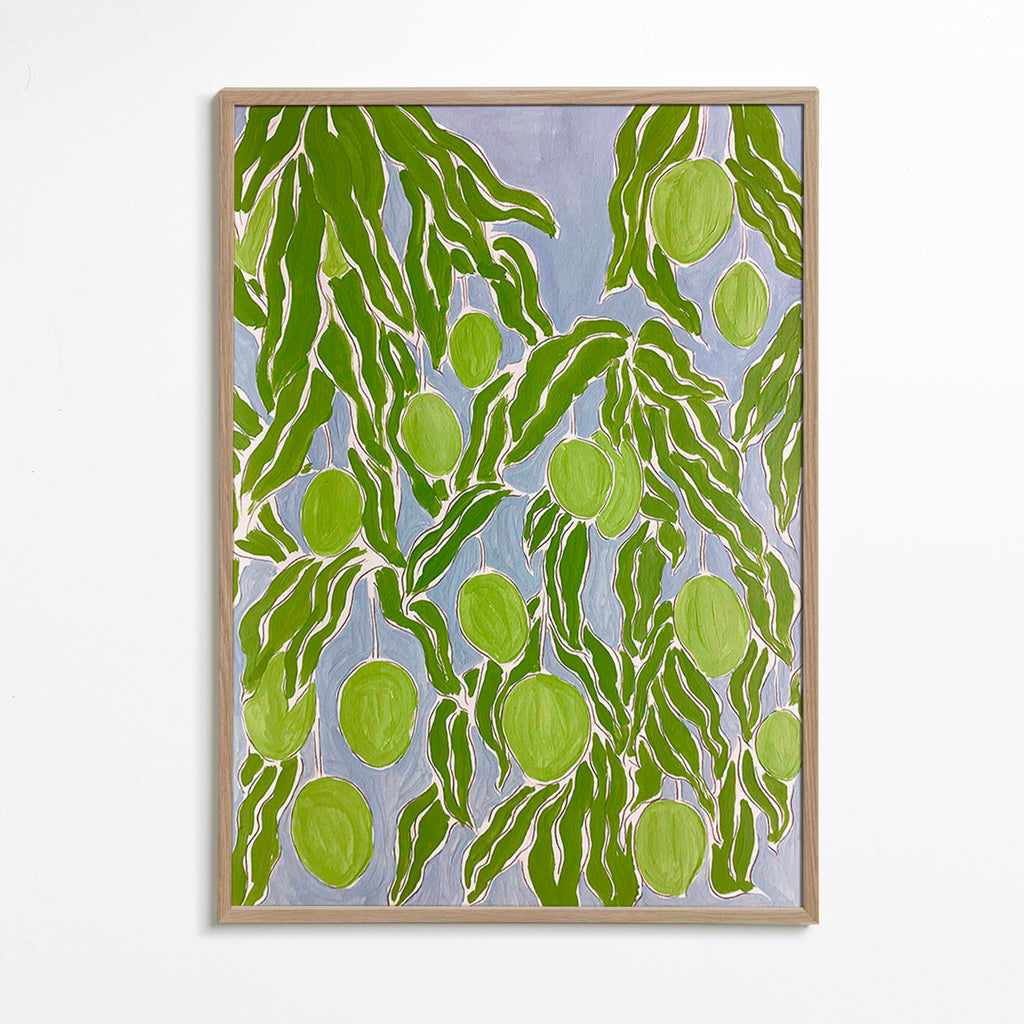 Køkkenkunst med grønne mangogrene – Oak Frame