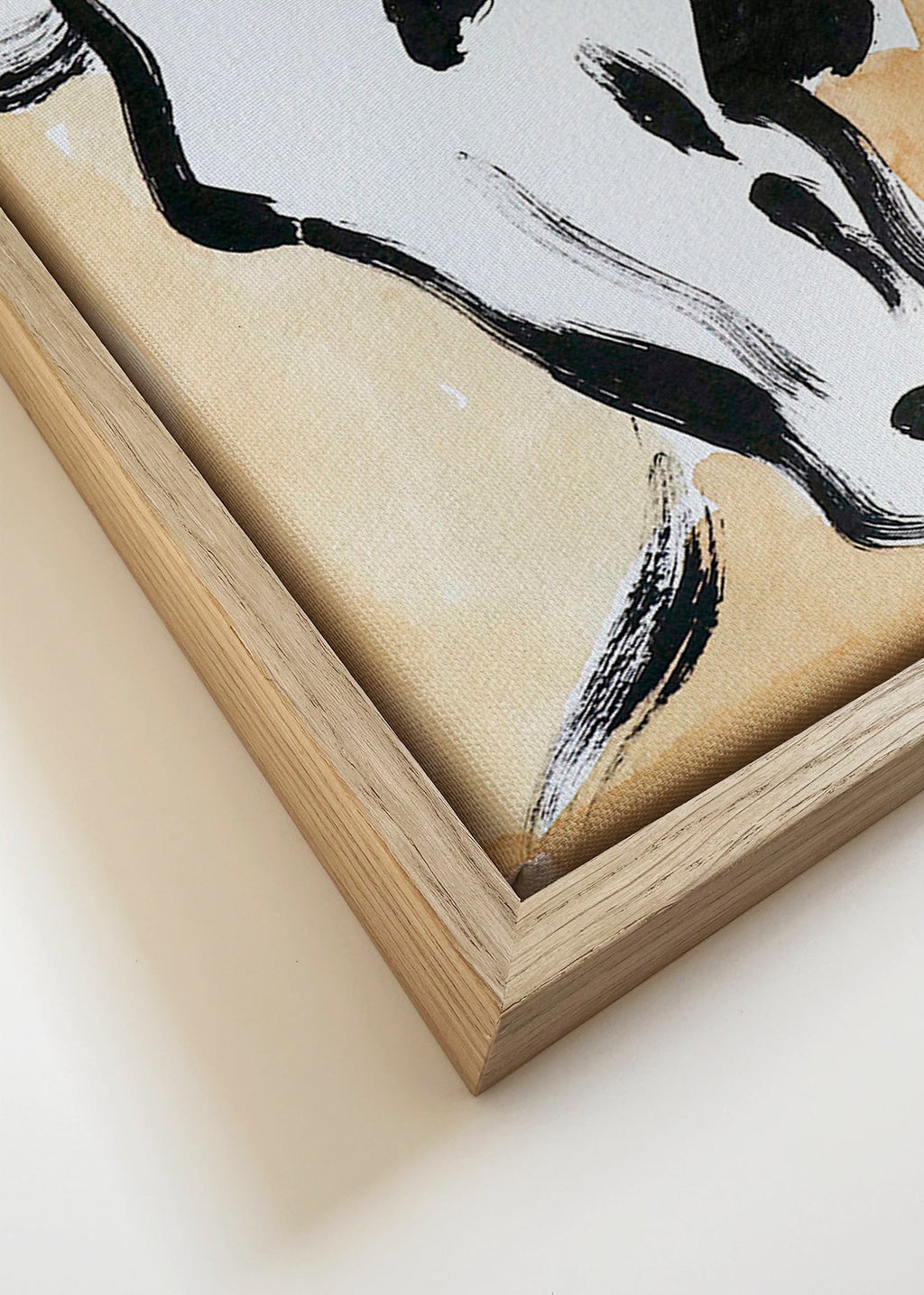 Hest i blæk, gestisk kunst – Canvas detail