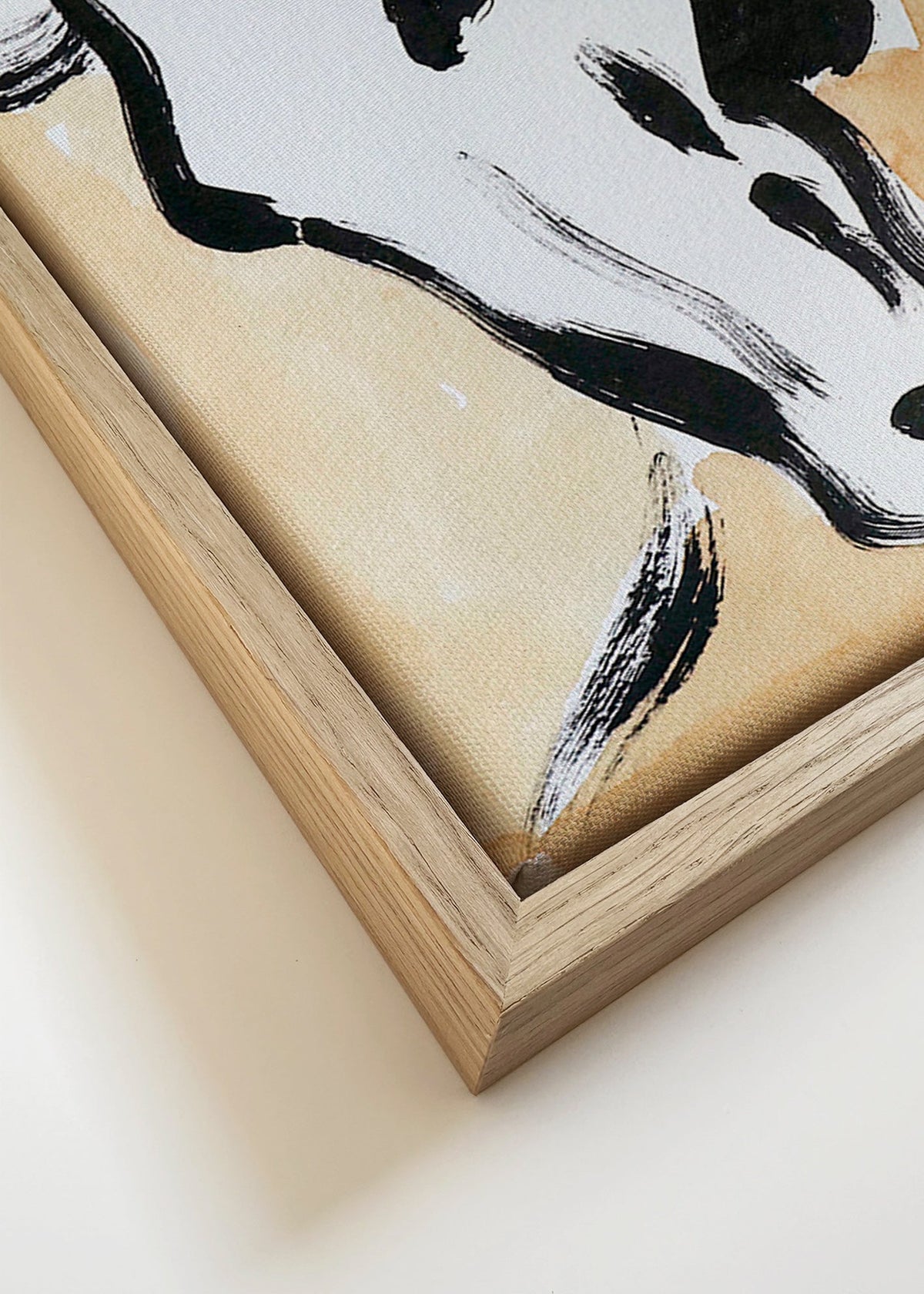 Hest i blæk, gestisk kunst – Canvas detail