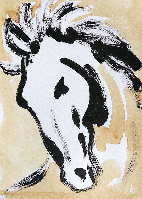 Hest i blæk, gestisk kunst
