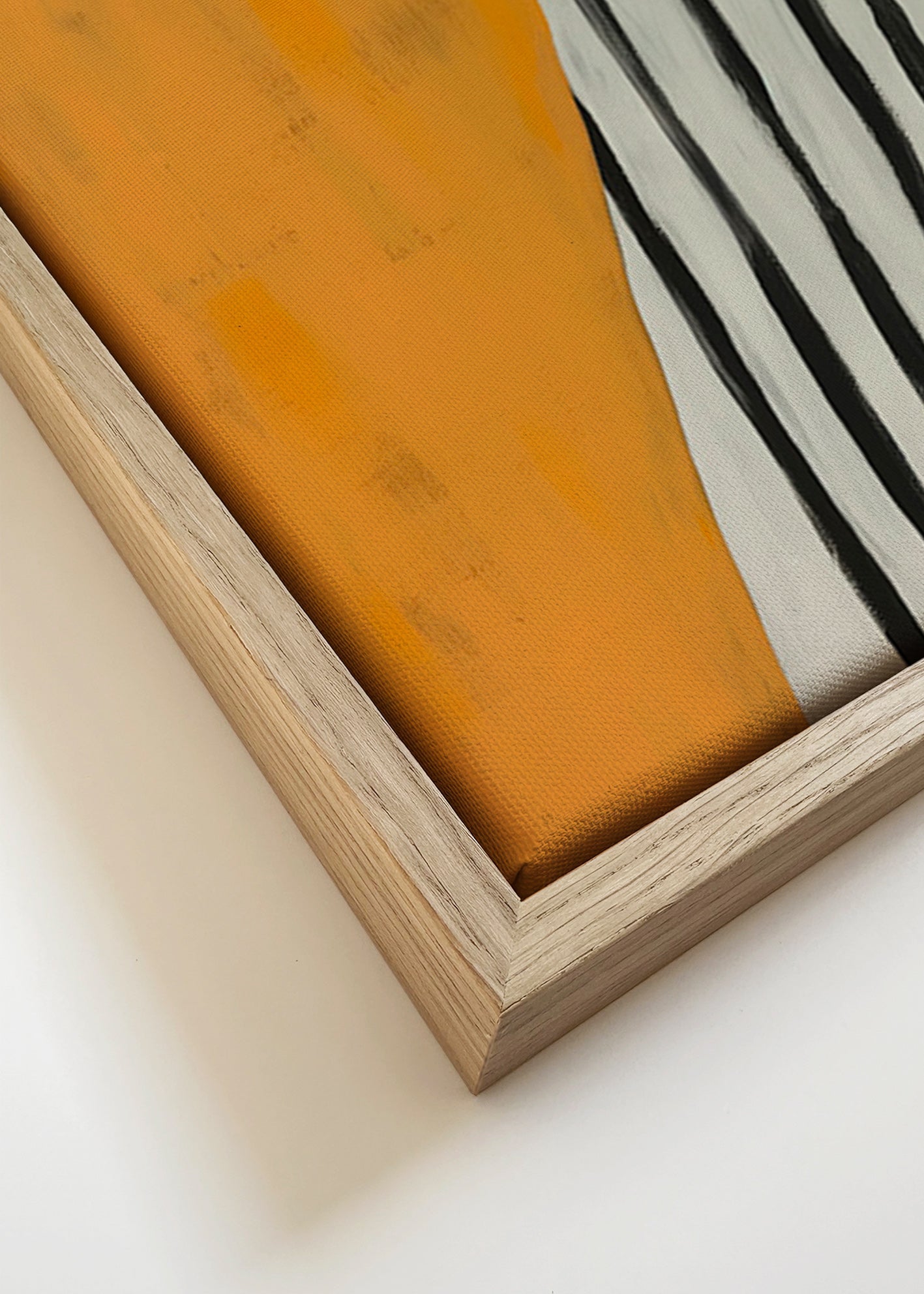 Abstrakt portræt med profilfigur – Canvas detail