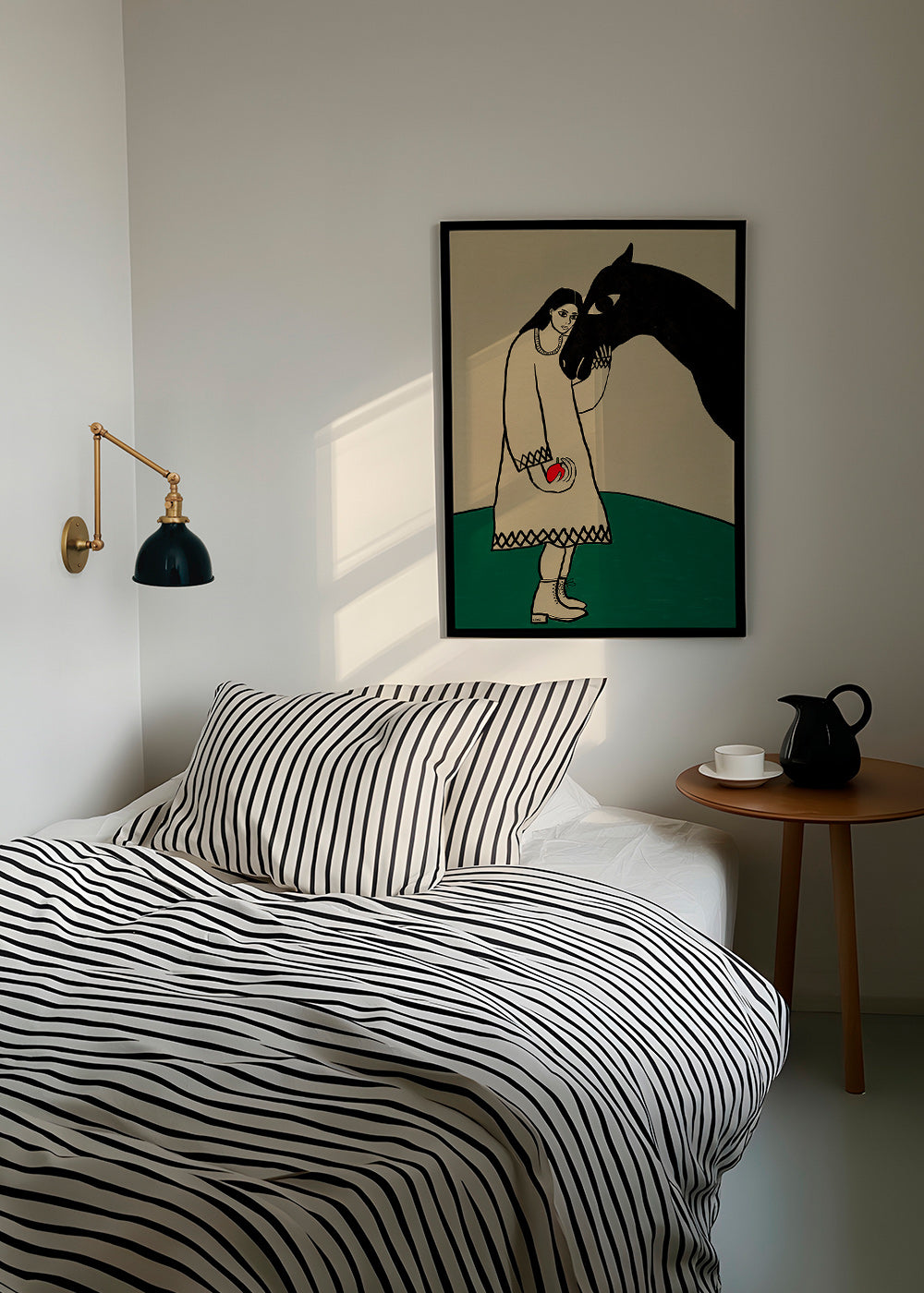 Hestillustration med kvinde og æble – Product3