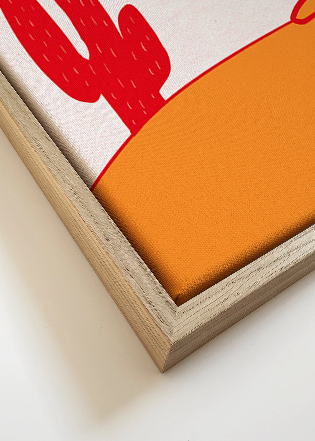 Plakat cowgirl hvilende på rød hest – Canvas detail