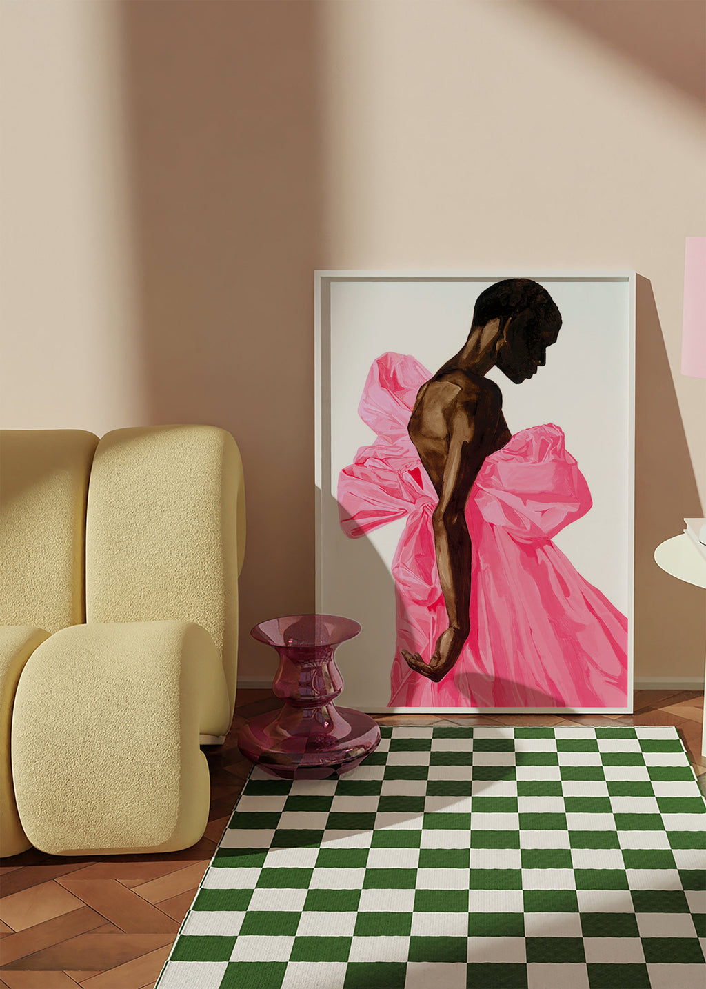 Illustration figur i lyserød kjole – Product2