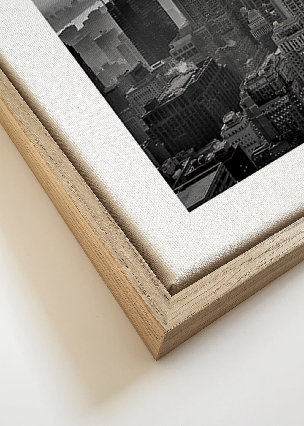 Køkkenkunst Manhattan skyline i sort-hvid – Canvas detail