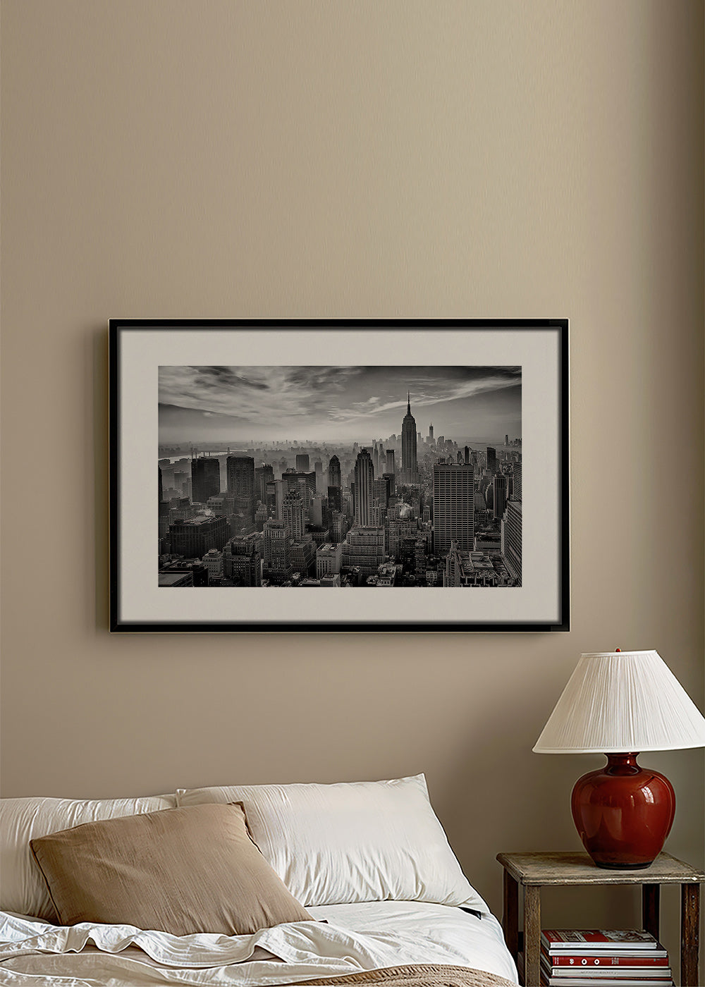 Køkkenkunst Manhattan skyline i sort-hvid – Canvas2