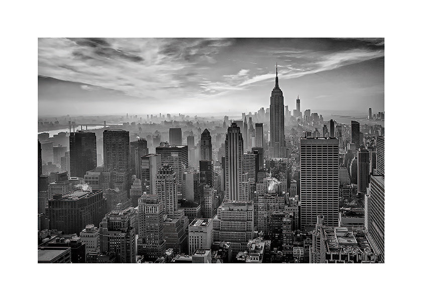 Køkkenkunst Manhattan skyline i sort-hvid