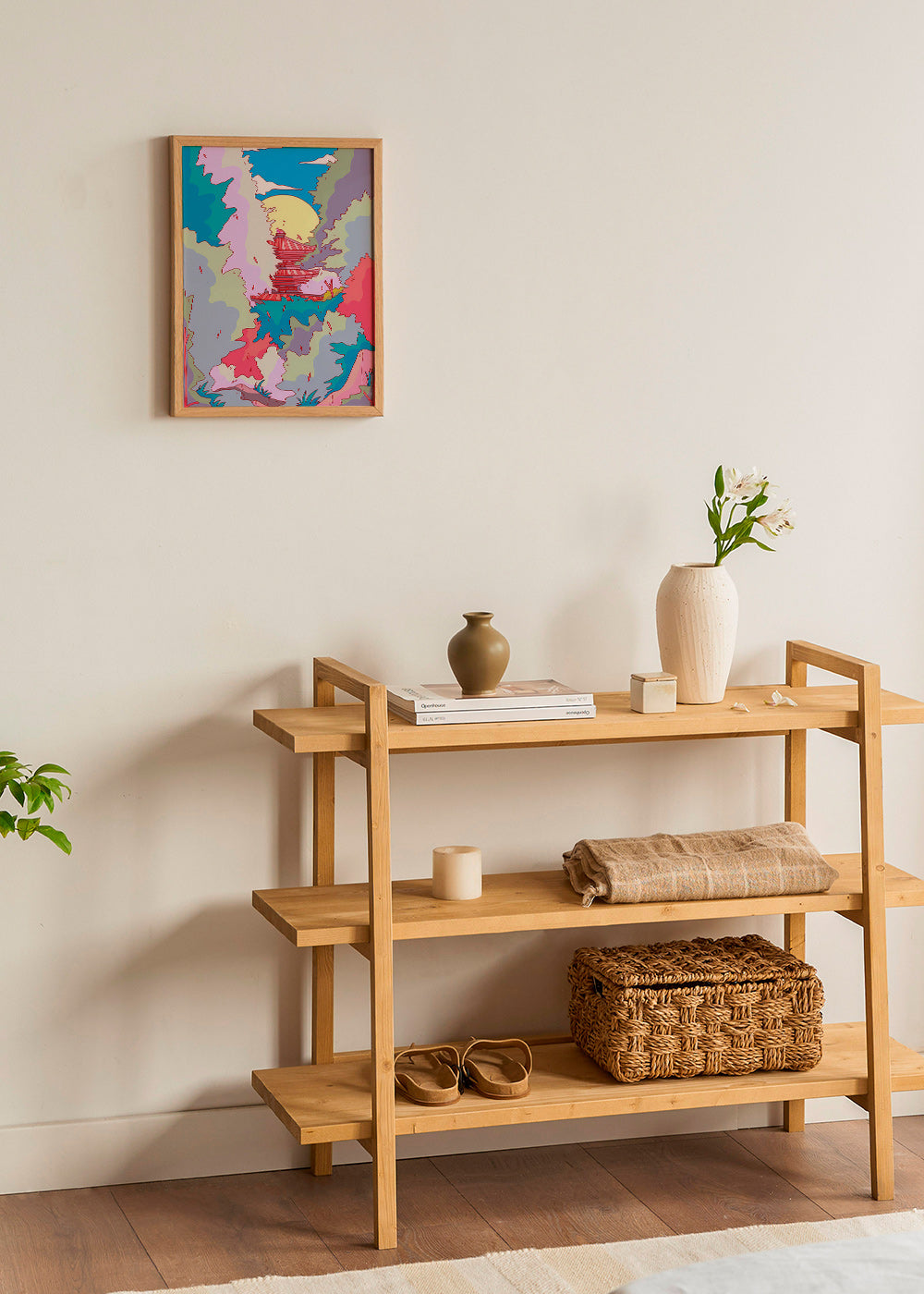 Illustration af japansk tempel i livlige farver – Product3