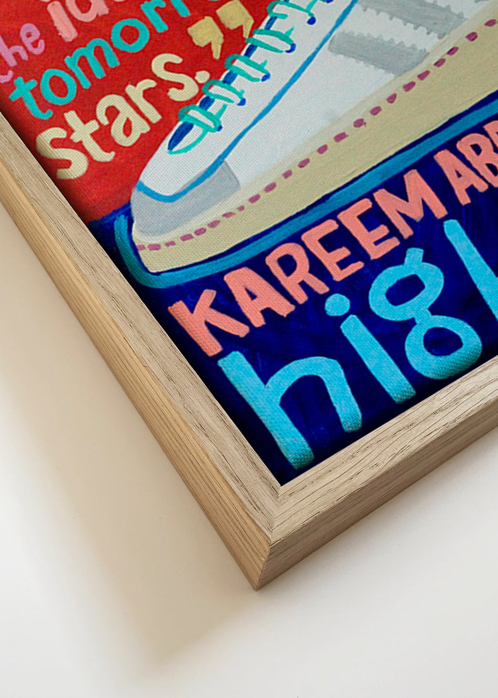 Køkkenkunst High Tops sneaker plakat – Canvas detail