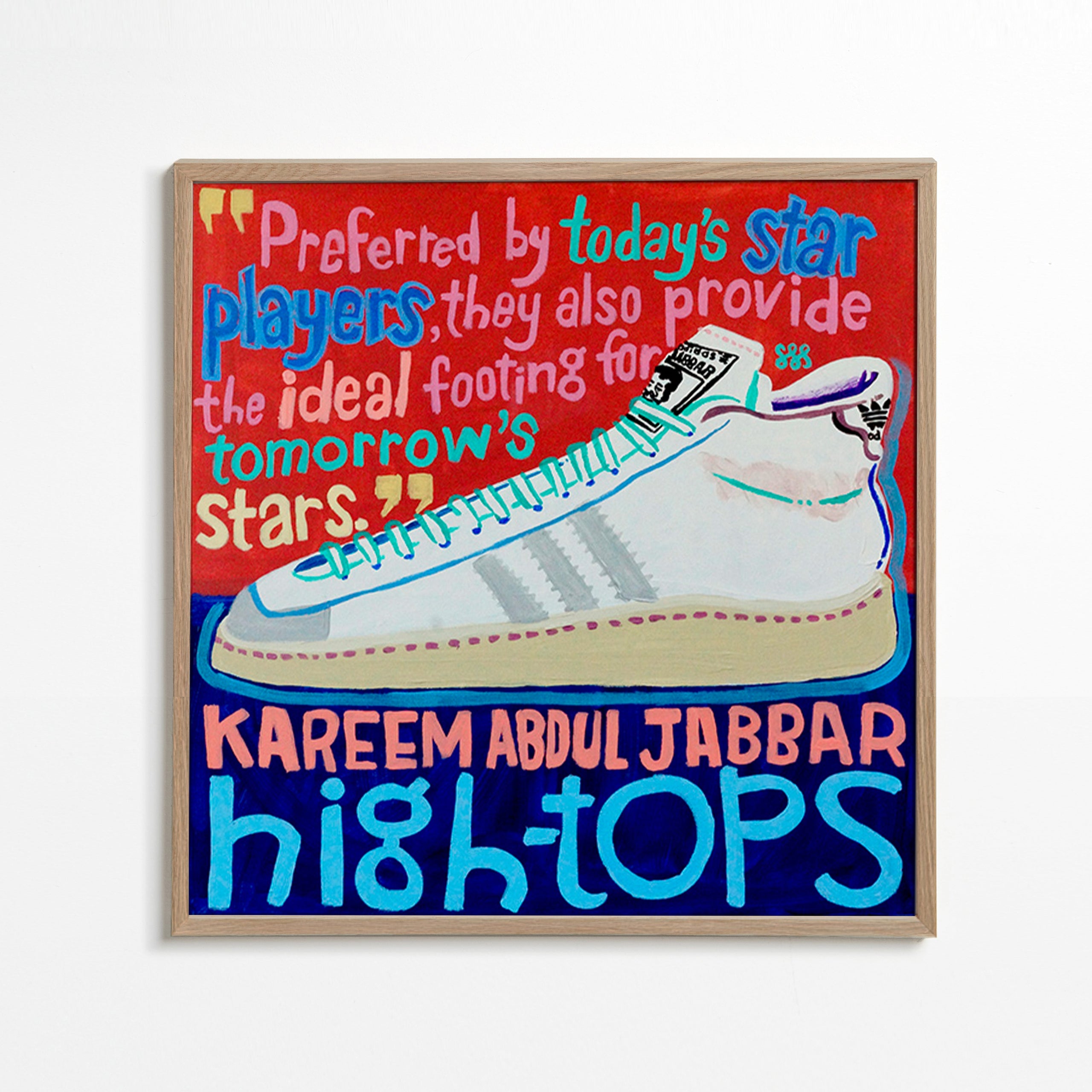 Køkkenkunst High Tops sneaker plakat – Oak Frame
