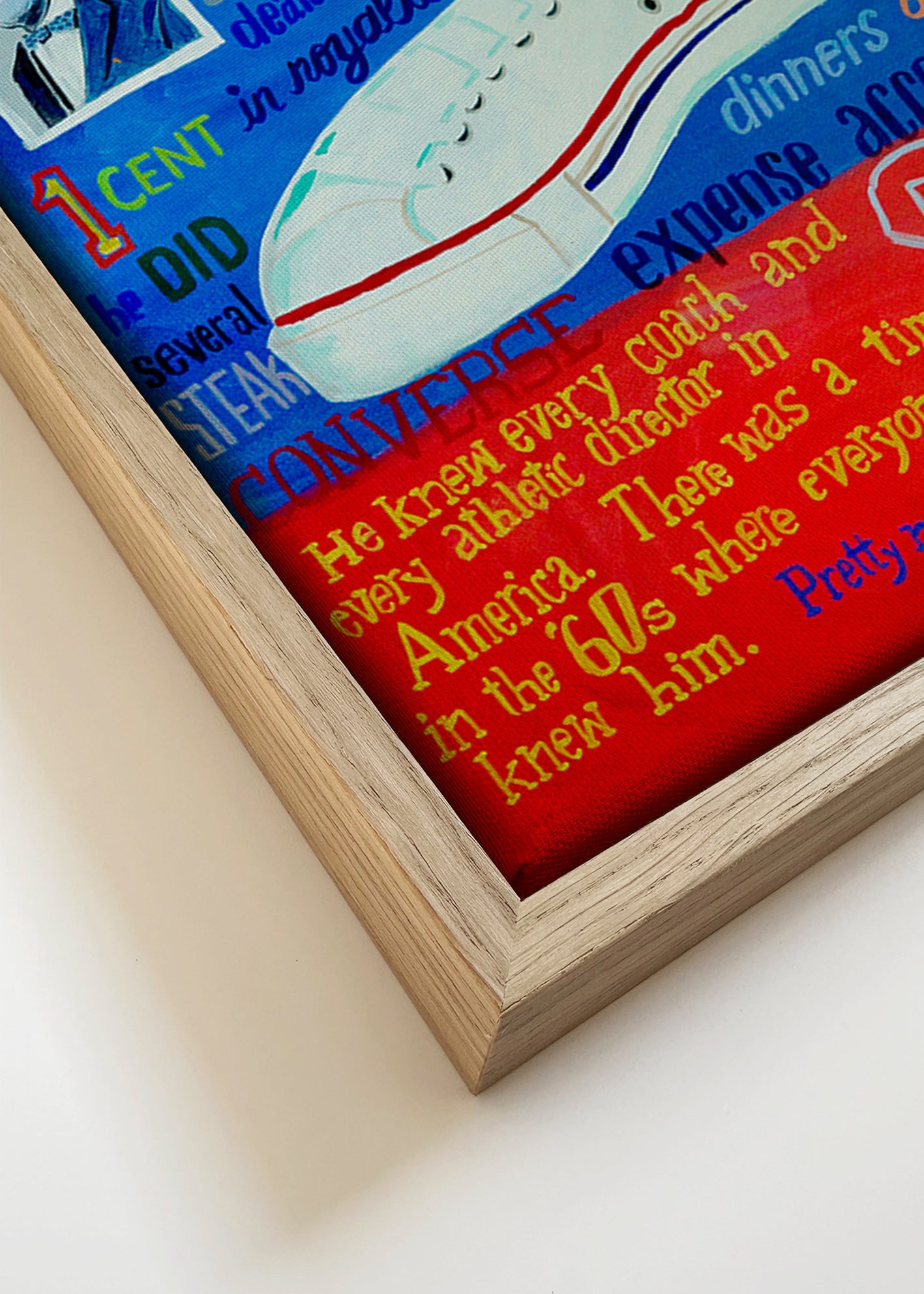 Sport kunst Chuck Taylor sneaker plakat – Canvas detail
