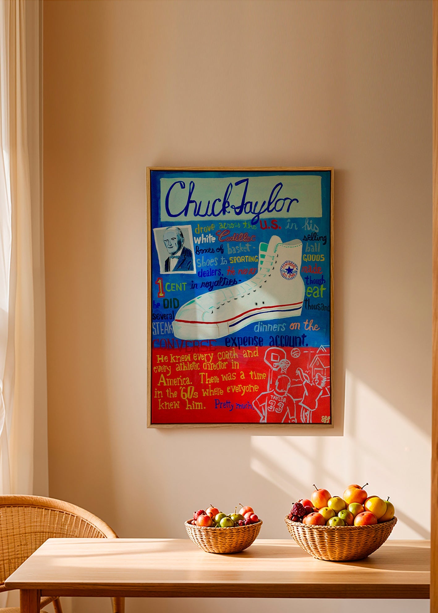 Sport kunst Chuck Taylor sneaker plakat – Canvas2