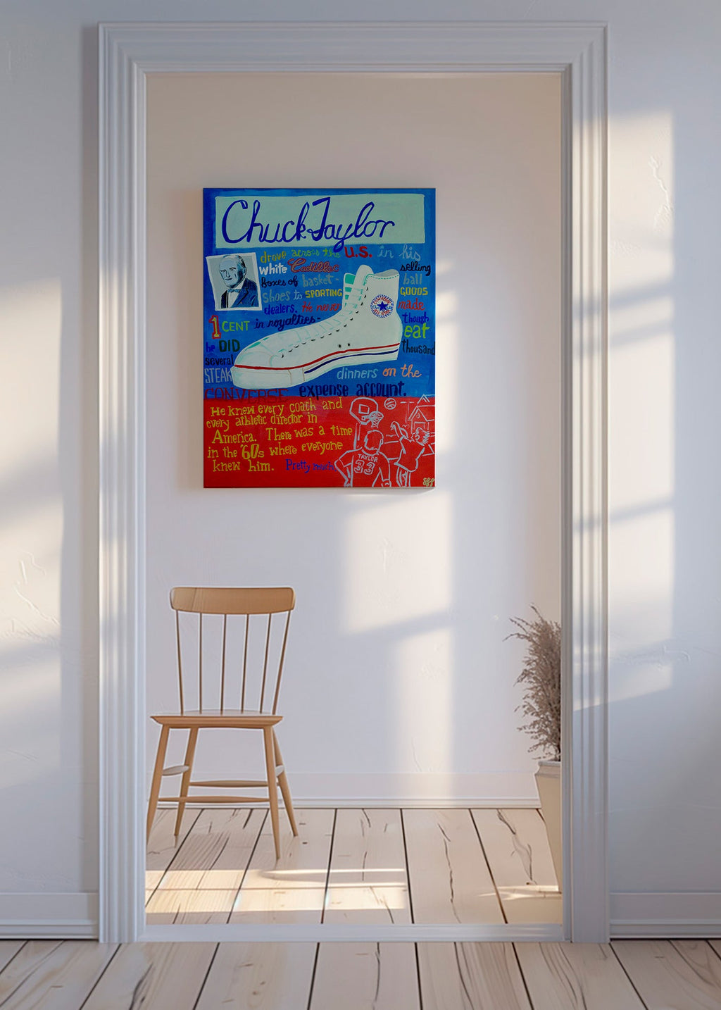 Sport kunst Chuck Taylor sneaker plakat – Canvas