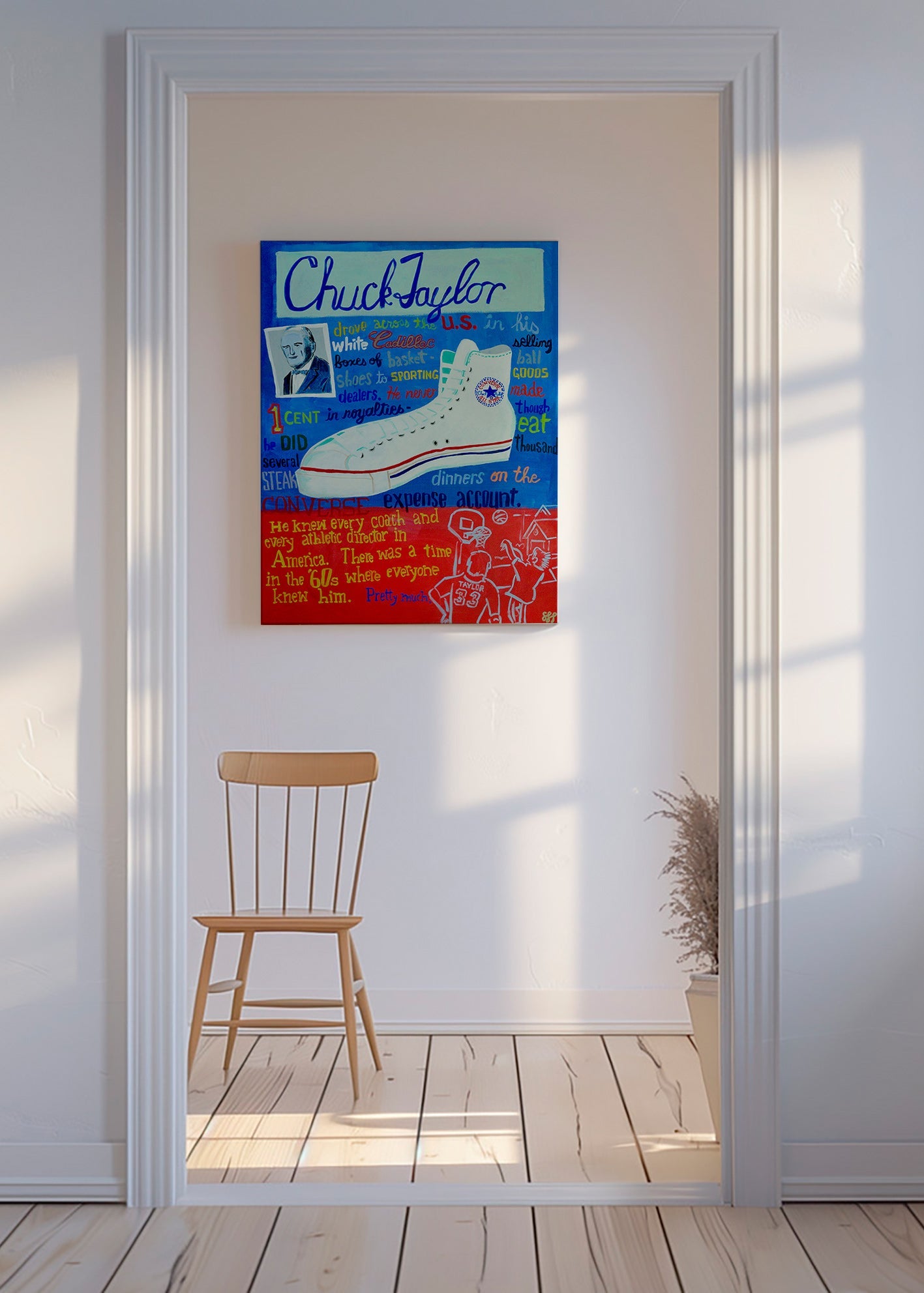 Sport kunst Chuck Taylor sneaker plakat – Canvas