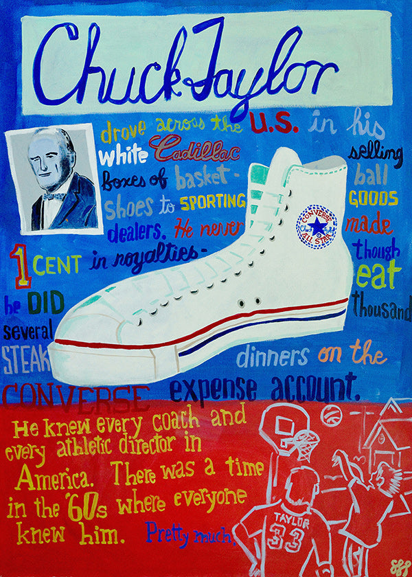 Sport kunst Chuck Taylor sneaker plakat