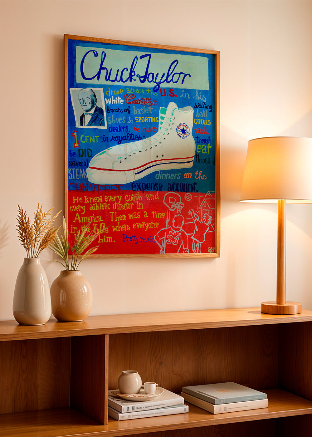 Sport kunst Chuck Taylor sneaker plakat – Product3
