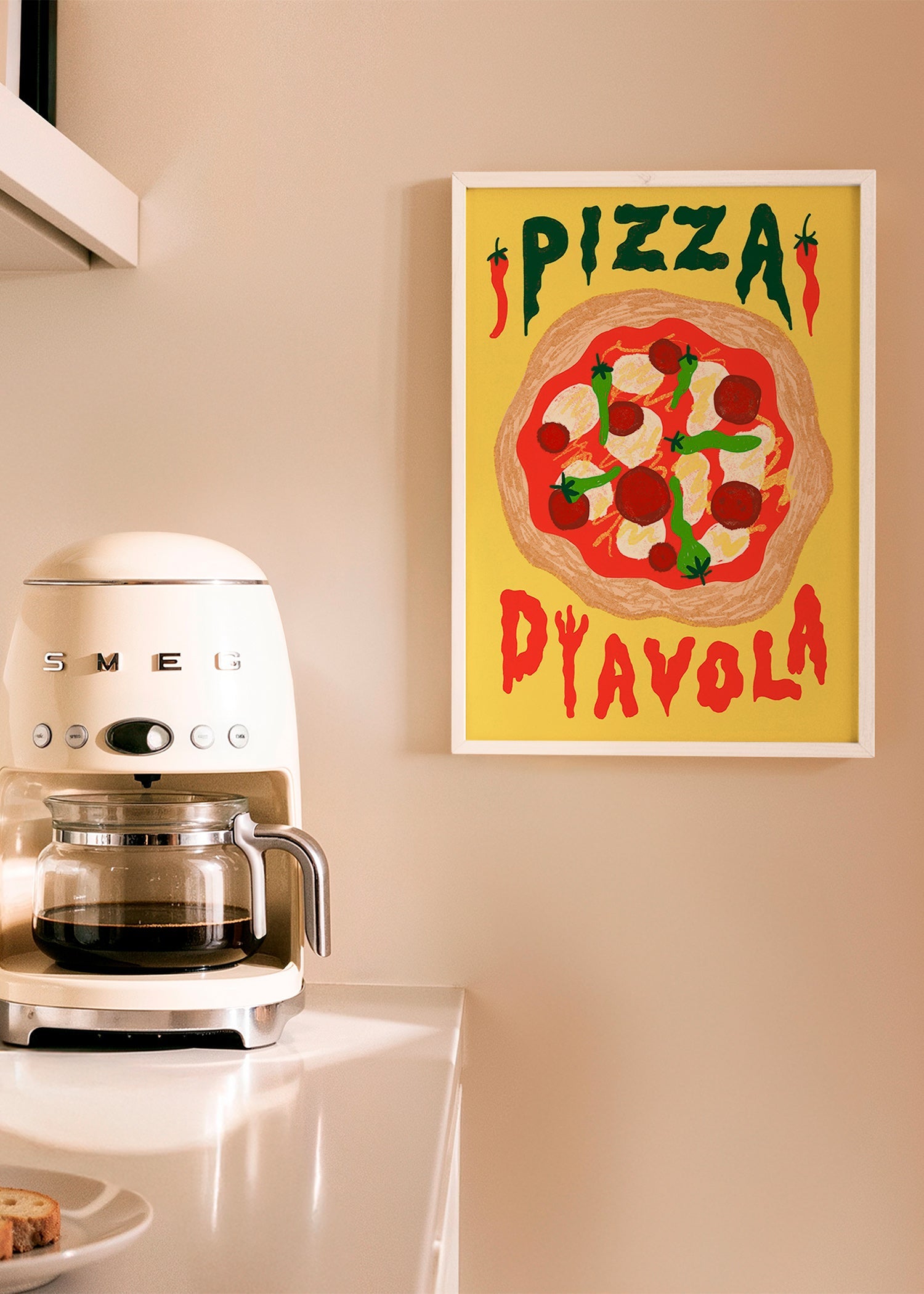 Køkkenkunst: Pizza Diavola illustration – Product2