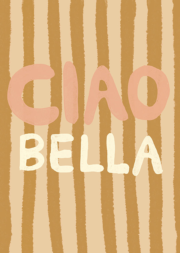 Illustration Ciao Bella med ristede striber